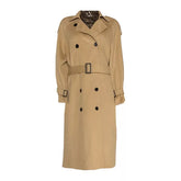 Beige Long Wool Trench Coat Womens